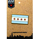 Chicago Flag Gold Pin