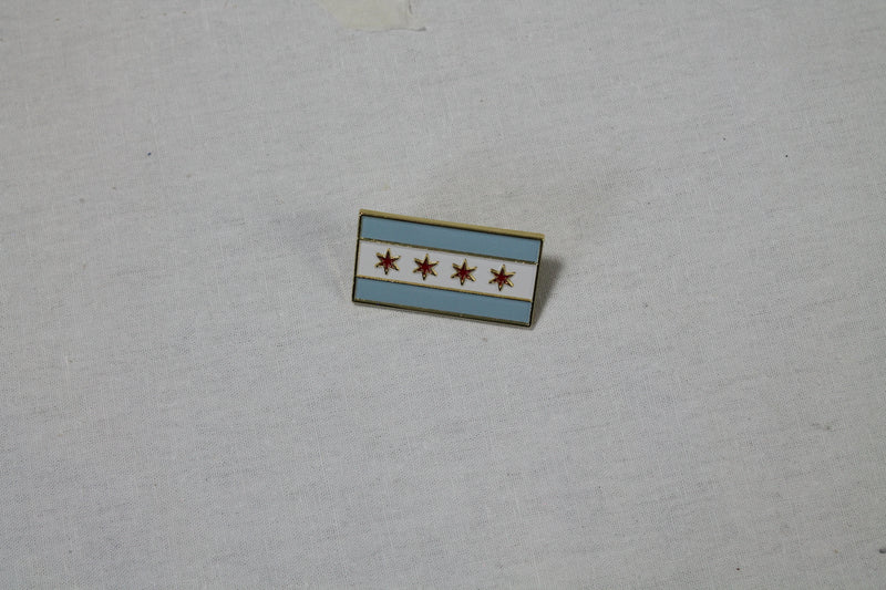 Chicago Flag Gold Pin