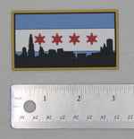 Chicago Skyline Rubber Flag Patch