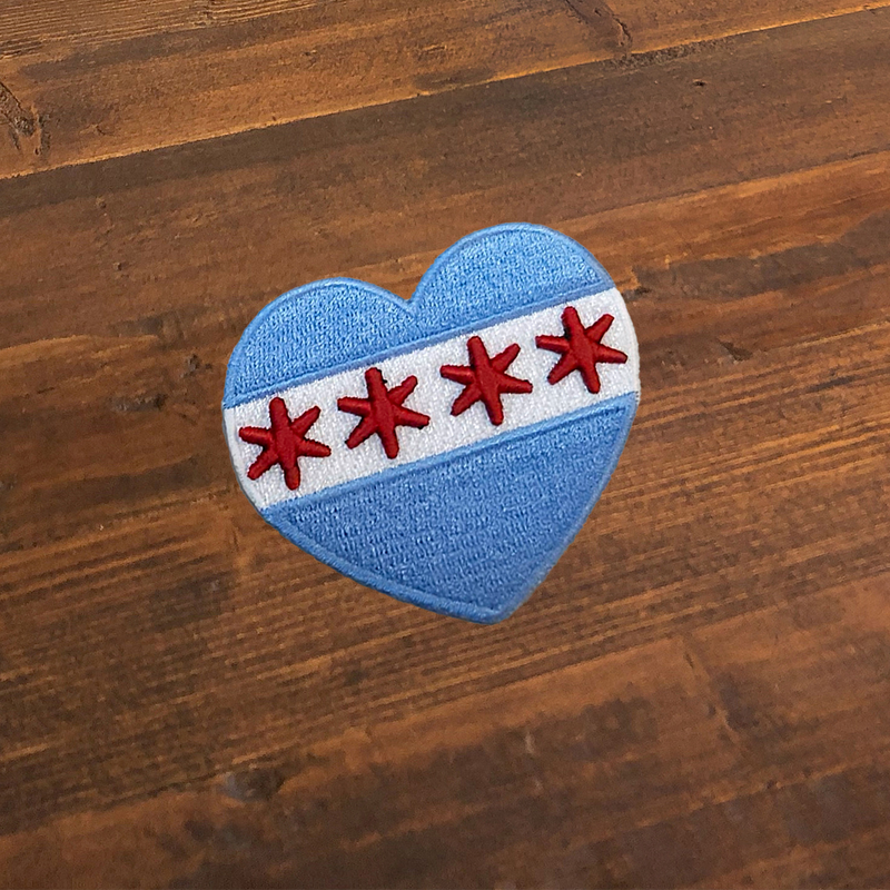 Chicago Heart Flag Patch