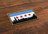 Chicago Skyline Rubber Flag Patch