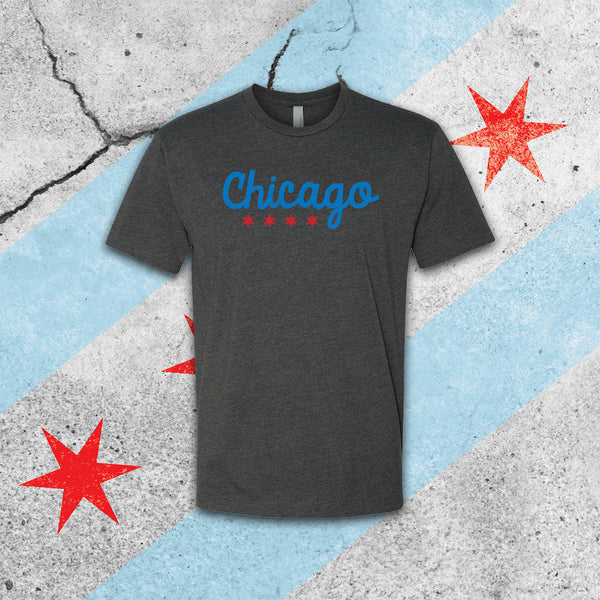 Chicago Script and Stars – 606 Apparel Co.