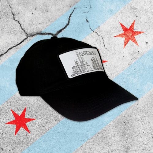 Groovy Chicago Skyline Unstructured Cap