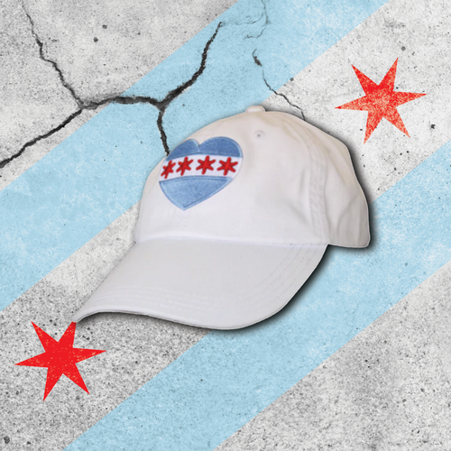 Chicago Heart Flag Athletic Cap