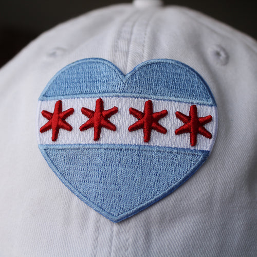 Chicago Heart Flag Dad Cap