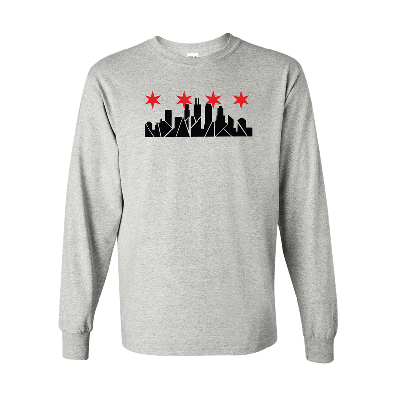 Chicago Skyline - Long Sleeve T-Shirt